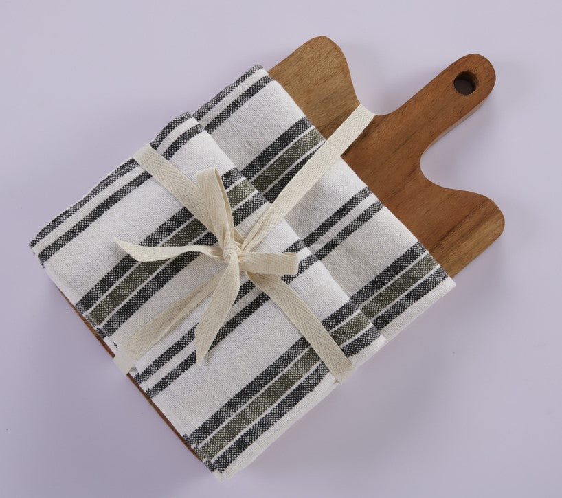Kitchen Towels with Wooden Chopping Board